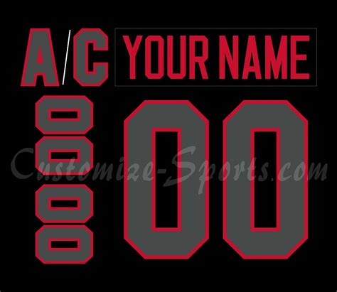 Chicago Blackhawks Customized Number Kit For Black Ice Jersey ...