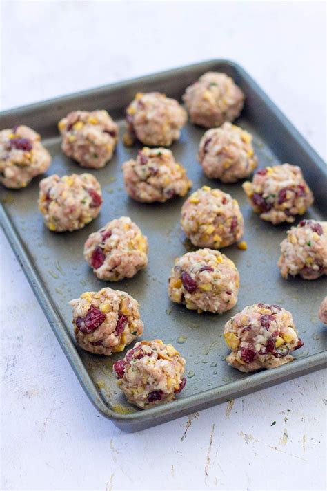 Chestnut and Cranberry Stuffing Balls Sausage Stuffing Recipe, Stuffing Balls, Turkey Stuffing ...