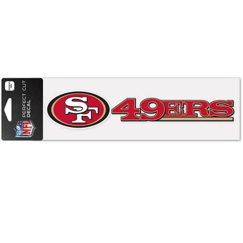 WinCraft San Francisco 49ers 3" x 10" Perfect Cut Car Auto Decal Sticker - Walmart.com - Walmart.com