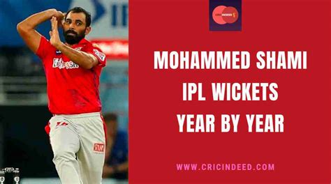 Mohammed Shami IPL Wickets - Year by Year - CricIndeed