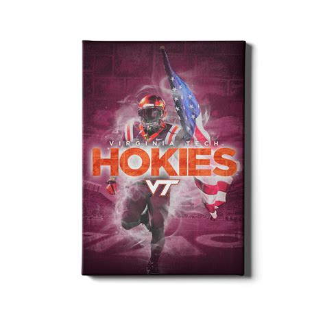 Virginia Tech Hokies "Helmet Held High" Art - Hokie Wall Art