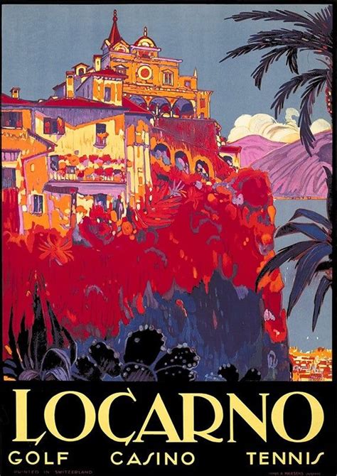 locarno, locarno travel poster, locarno poster, locarno print, locarno ...