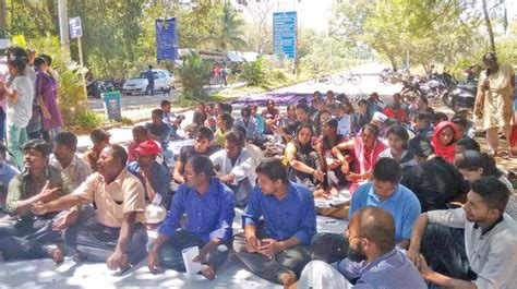 Pondicherry University students begin indefinite fast for facilities | Pondicherry University ...