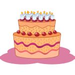 Big Candle Cake - Colour | Free SVG
