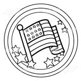 Abeka | Clip Art | USA Flag Badge