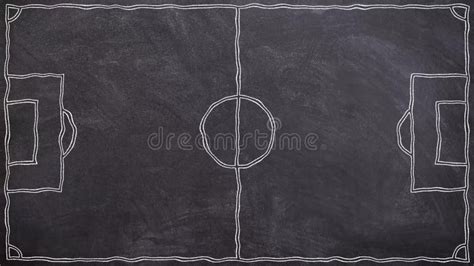 Soccer Field Drawing on a Blackboard in Cartoon Style Stock Video - Video of sport, football ...