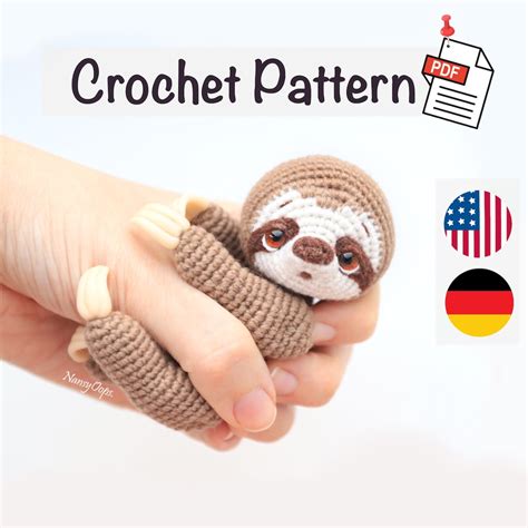 Crochet SLOTH Pattern Crochet Your Own Adorable Sloth Amigurumi: Easy ...