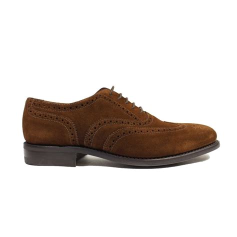 Loake 302SRG Brown Suede Leather Mens Oxford Brogue Shoes - Mens from North Shoes UK