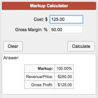 Markup Calculator