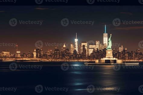 AI Generative The Statue of Liberty with the One world Trade building ...