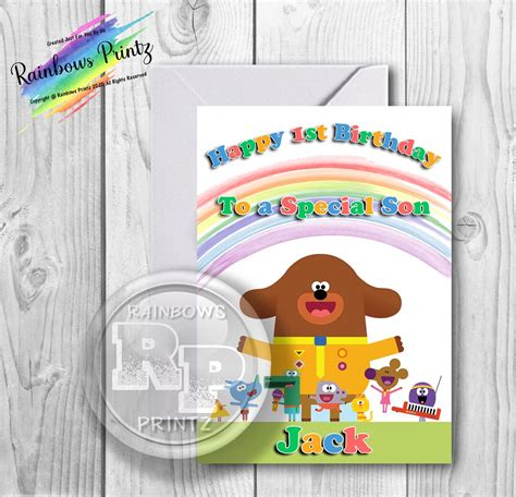 Hey Duggee Personalised Birthday Card - Etsy