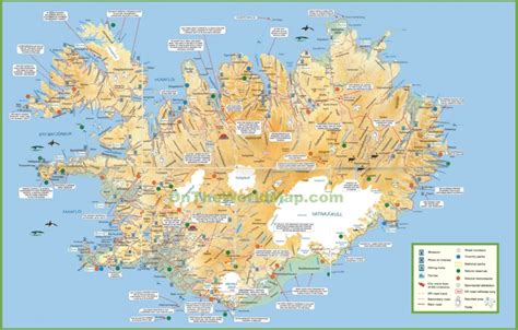 Iceland tourist map