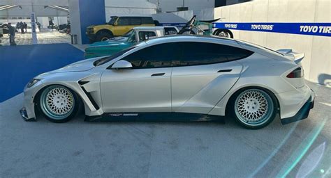 Competition Carbon’s Widebody Tesla Model S Plaid Throws Out The Rule ...