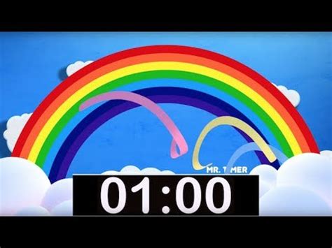 Rainbow Timer 1 Minute Countdown with Music for Kids! - YouTube