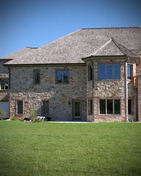 Modern rustic dream home exterior stone veneer ranch style stone design ...