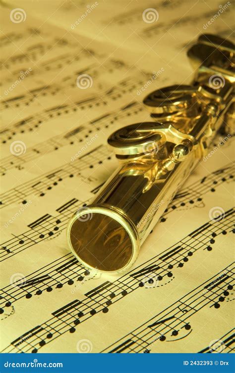 Gold Flute - Music Background Stock Photos - Image: 2432393