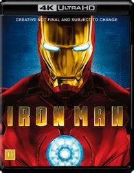 Iron Man 4K Blu-ray Release Date August 12, 2019 (4K Ultra HD + Blu-ray) (Norway)