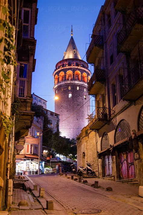 "Galata Tower At Night" by Stocksy Contributor "Jovo Jovanovic" - Stocksy