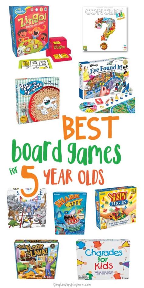 Best Board Games For 5 Year Olds