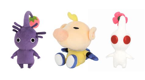 Pikmin All-Star Collection Plushies For Louie, Purple Pikmin, And White ...