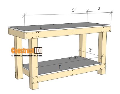 Simple Workbench Plans - Construct101