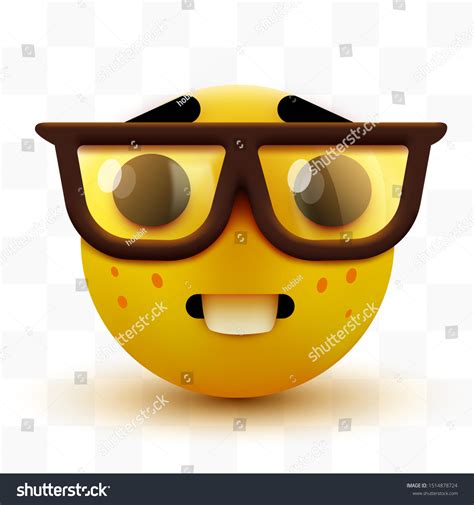 Nerd Face Emoji Clever Emoticon Glasses Stock Vector (Royalty Free) 1514878724 | Shutterstock