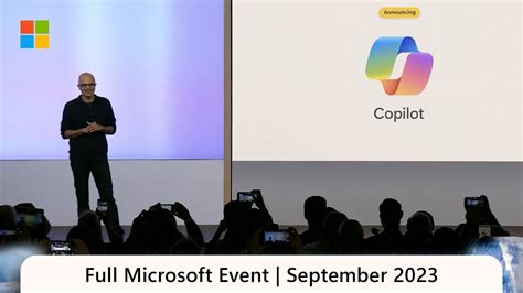 Full Event | #MicrosoftEvent September 21, 2023 - YouTube