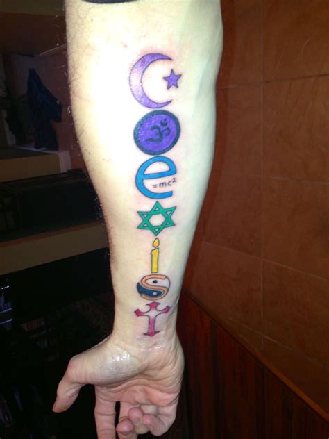 Coexist tattoo | Coexist tattoo, Tattoos with meaning, Tattoos