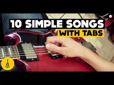 Super Easy Electric Guitar Songs For Beginners | 10 Simple Songs With ...