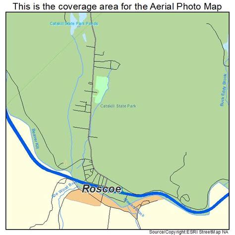 Aerial Photography Map of Roscoe, NY New York