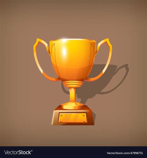 Gold cup Royalty Free Vector Image - VectorStock