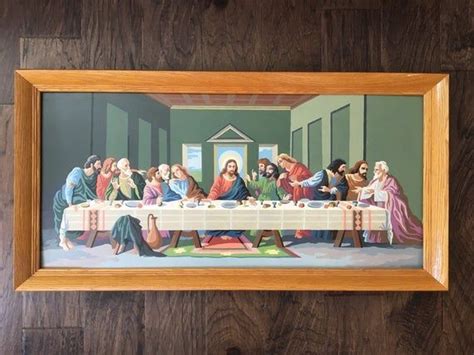 Vintage Paint by Number 'the Last Supper' Framed | Etsy | Vintage painting, Mid century artwork ...