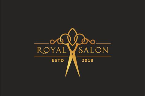 Royal Salon Logo With Scissor | Branding & Logo Templates ~ Creative Market