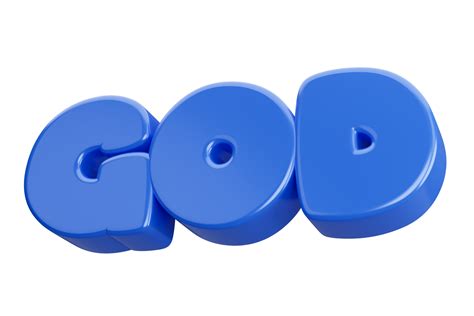 God 3d word text 17421167 PNG