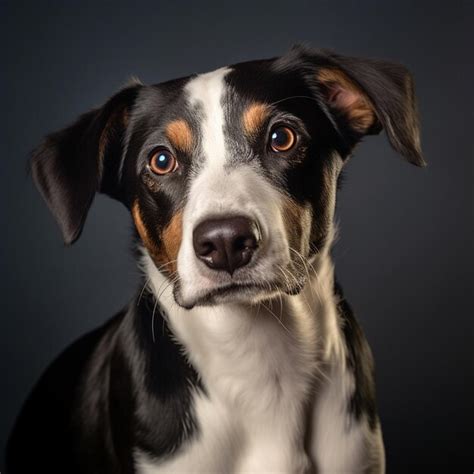 Premium Photo | A black and white dalmatian dog