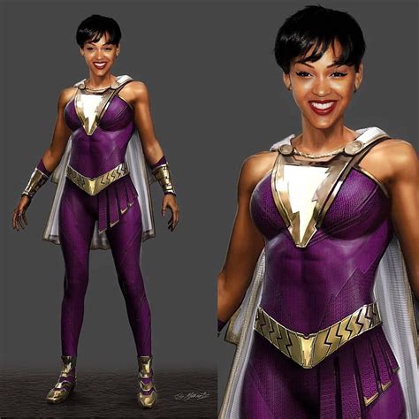 Nova arte conceitual do traje da Darla em #Shazam! #Shazam #ZacharyLevi #Darla #MeaganGood # ...