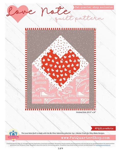 Love Note Quilt Pattern | Free PDF Fat Quarter Shop Exclusive | Fat Quarter Shop