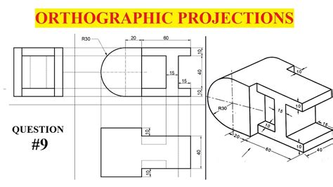 ORTHOGRAPHIC PROJECTION IN ENGINEERING DRAWING - YouTube