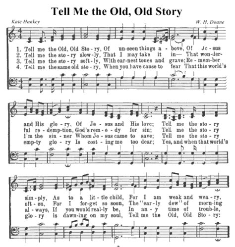 HYMN: TELL ME THE OLD, OLD STORY