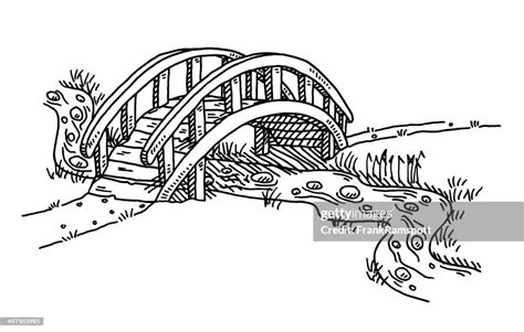 Bridge Over Creek Drawing High-Res Vector Graphic - Getty Images