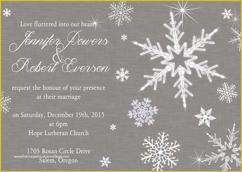 Winter Wedding Invitation Templates Free Of Winter Wedding Invitations ...