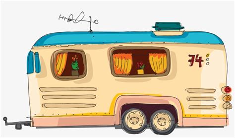 Camper Cartoon Clipart Free