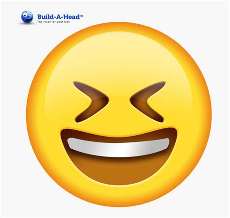 Funny Crossed Eyes Emoji - Grinning Squinting Face Emoji, HD Png Download - kindpng