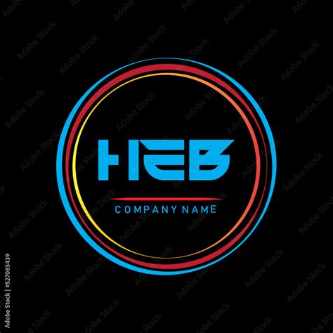 HEB simple logo for company,HEB t-shirt logo design,HEB letter logo design on black background ...