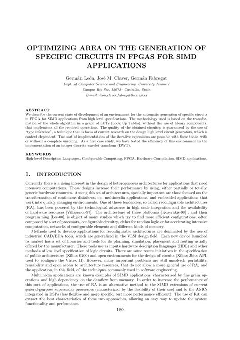 (PDF) Optimizing area on the generation of specific circuits in FPGAs ...