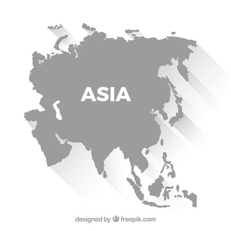 Free Vector Map Of Asia With Countries Single Color Map Vector Free - Riset