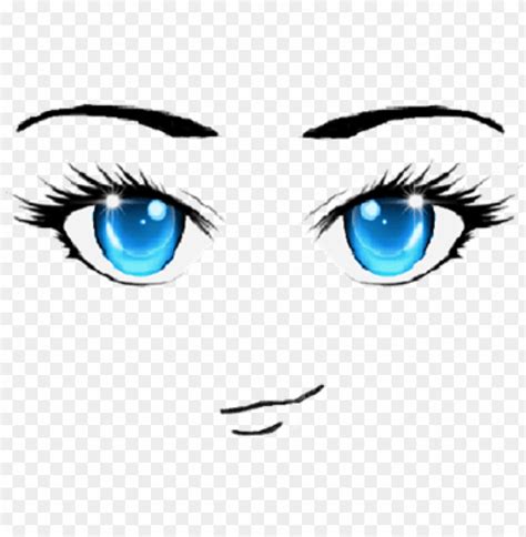 anime face blue eyes PNG image with transparent background | TOPpng