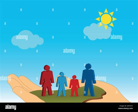 Mother father two children Stock Vector Images - Alamy