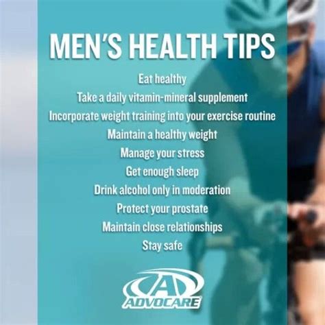 Men's Health Tips | Advocare, Men health tips, Advocare 24 day challenge