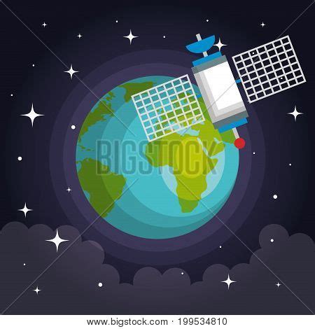 Artificial Satellite Vector & Photo (Free Trial) | Bigstock